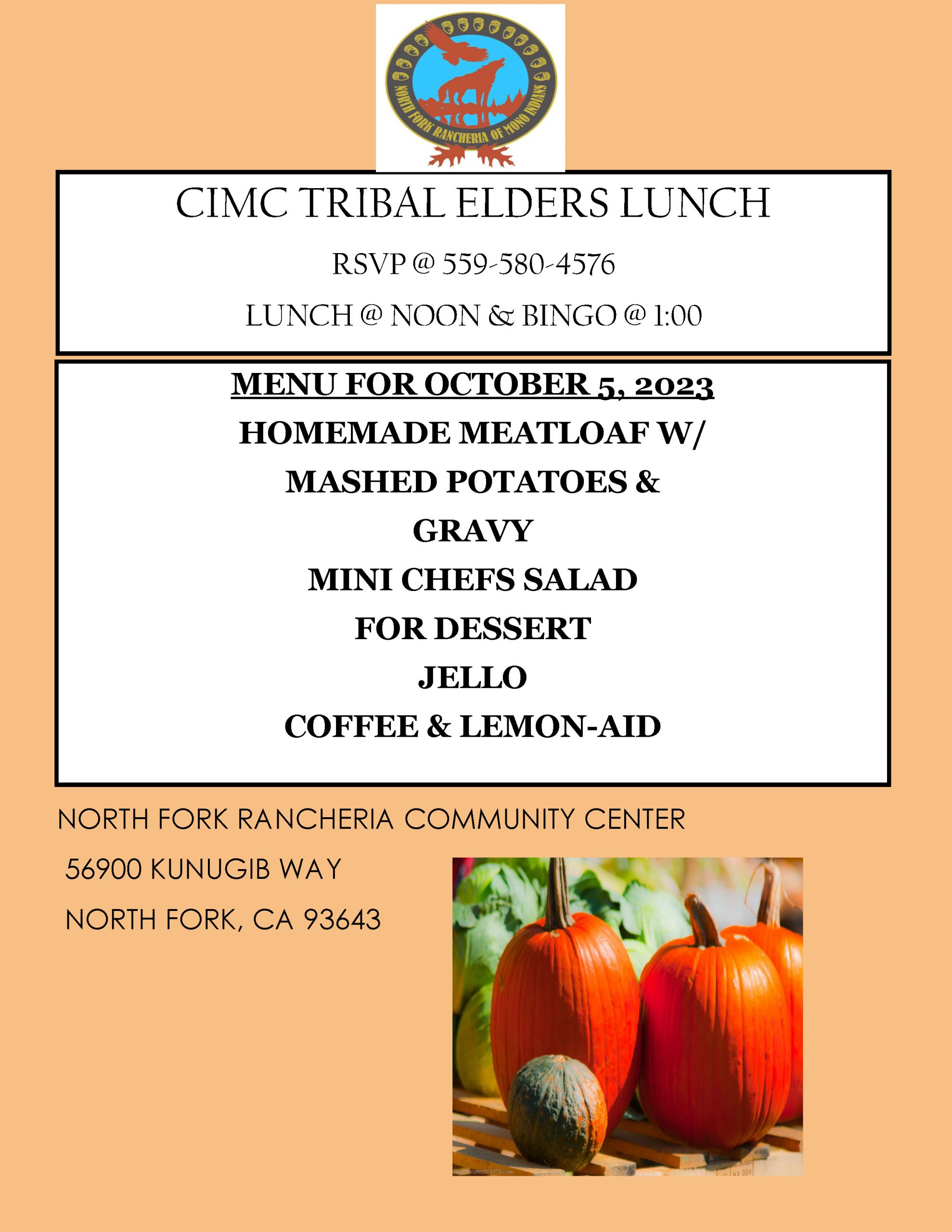 Read more about the article Elders Lunch Menu October 5 2023