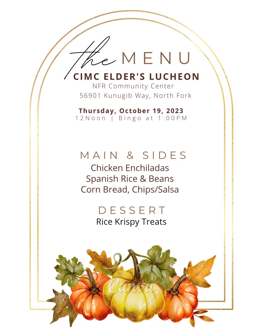 Read more about the article Elders Lunch Menu October 19 2023