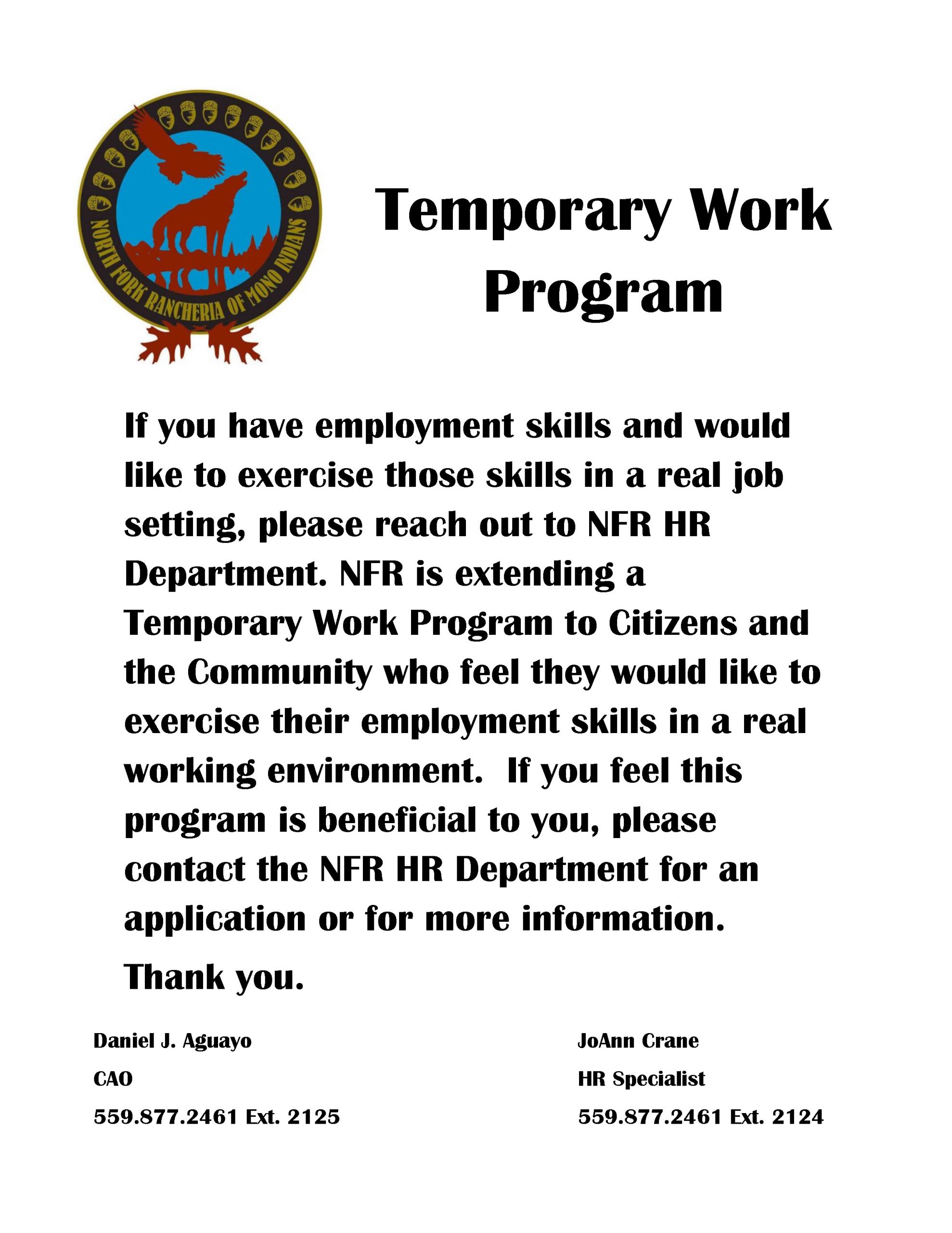 Read more about the article Temporary Work Program