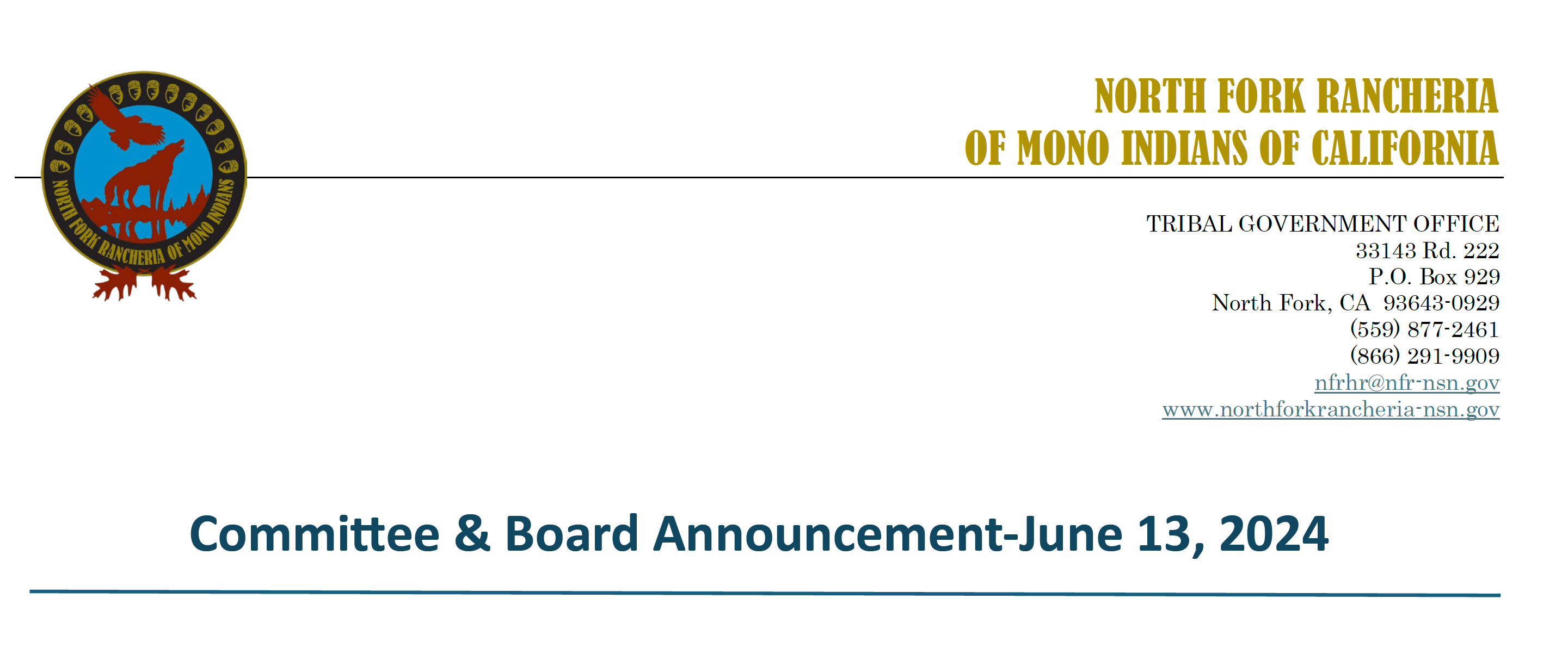 Read more about the article Board and Committee Announcement