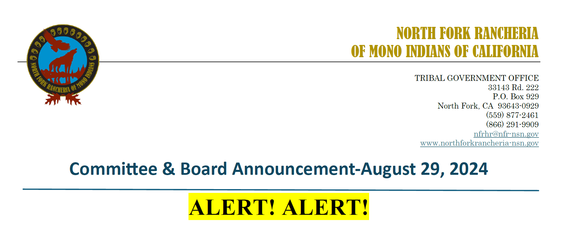 Read more about the article ATTENTION: Committee and Board Announcement